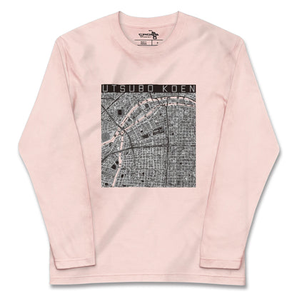 【靱公園（大阪府）】地図柄ロングスリーブTシャツ