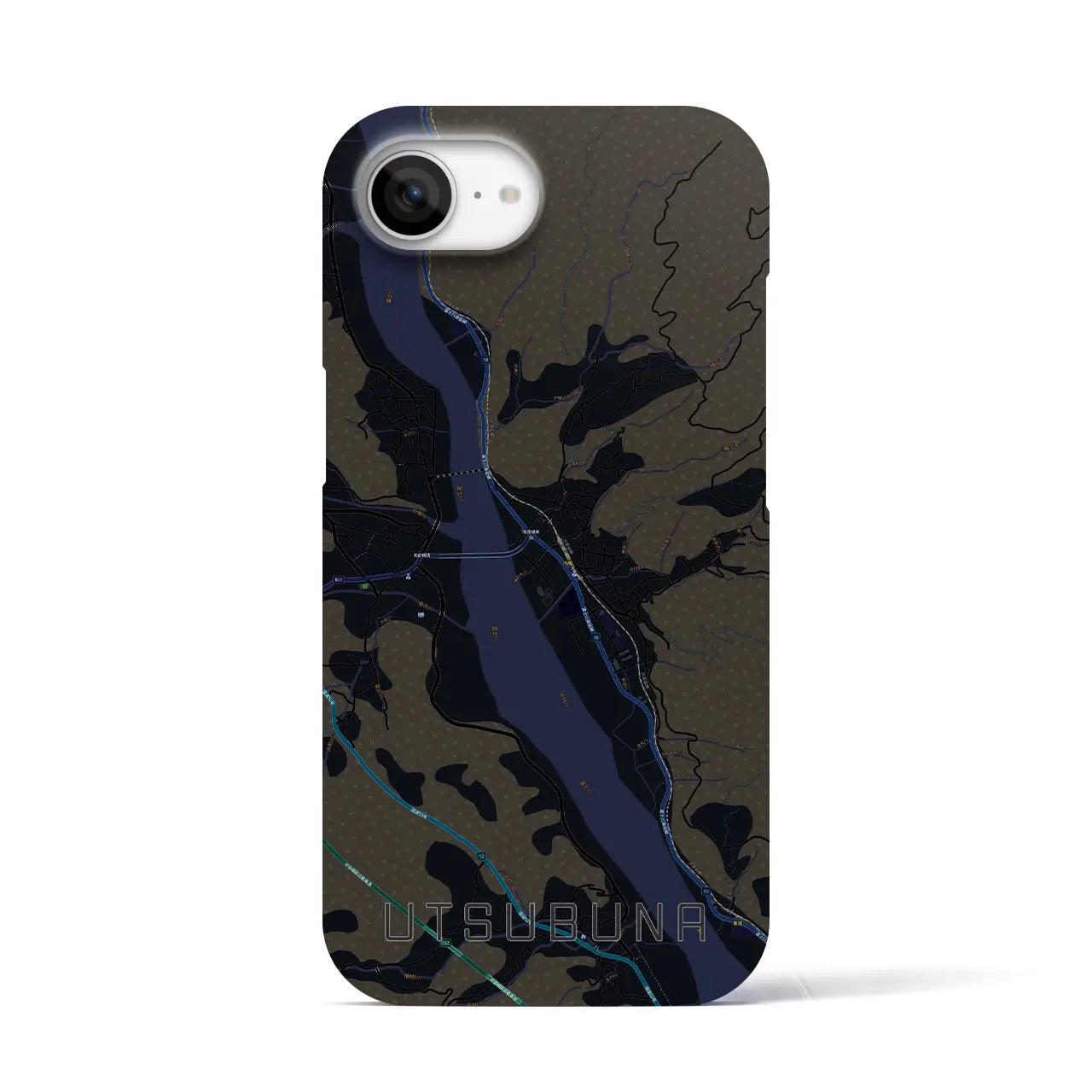 【内船（山梨県）】地図柄iPhoneケース（バックカバータイプ）