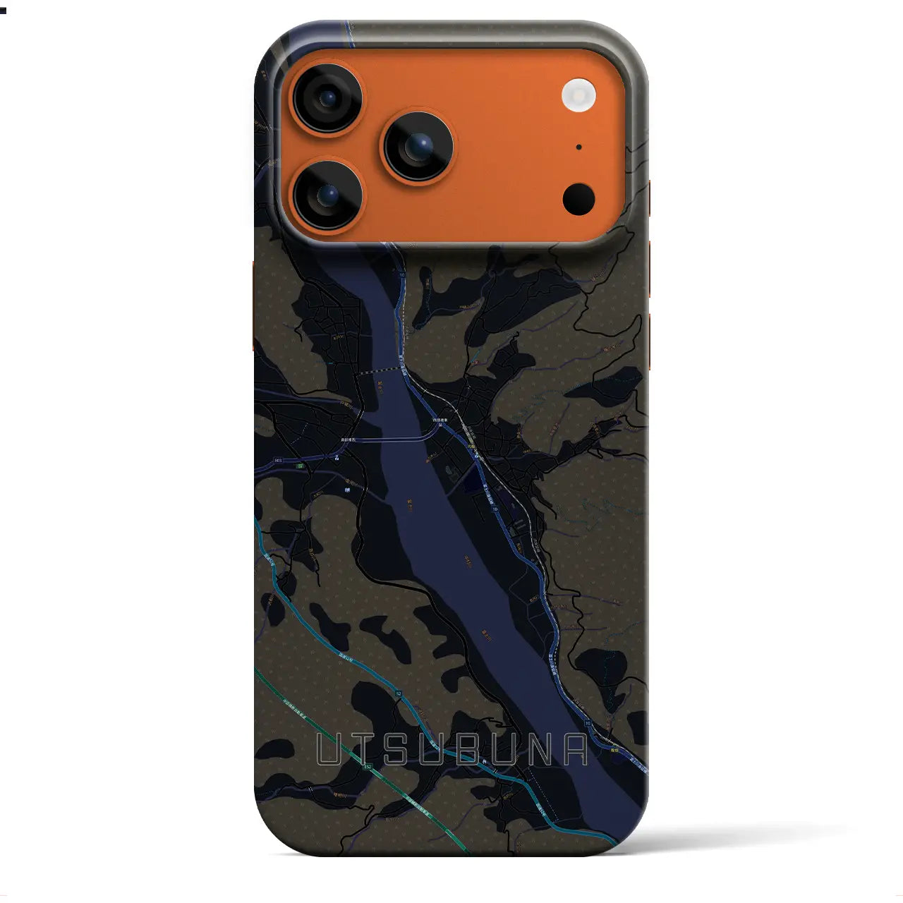 【内船（山梨県）】地図柄iPhoneケース（バックカバータイプ）