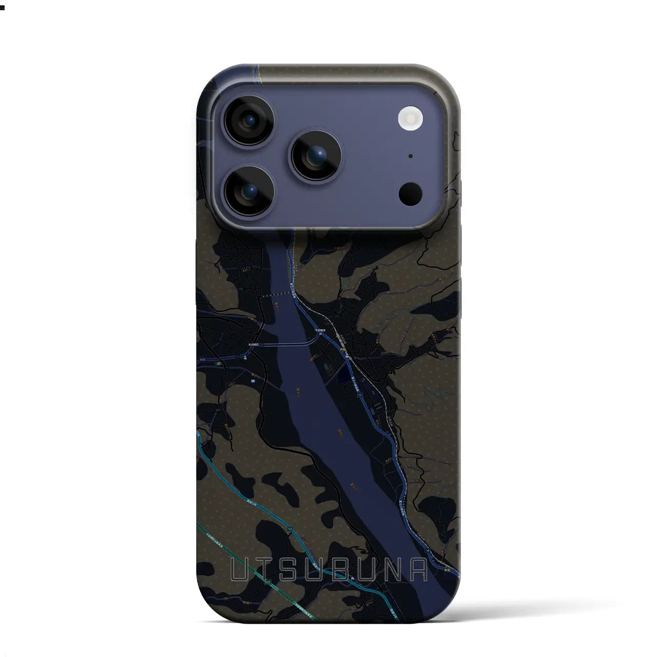 【内船（山梨県）】地図柄iPhoneケース（バックカバータイプ）