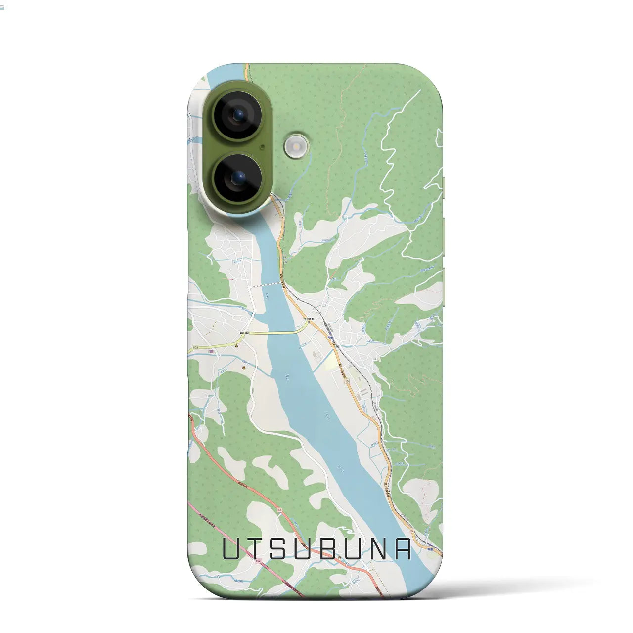 【内船（山梨県）】地図柄iPhoneケース（バックカバータイプ）