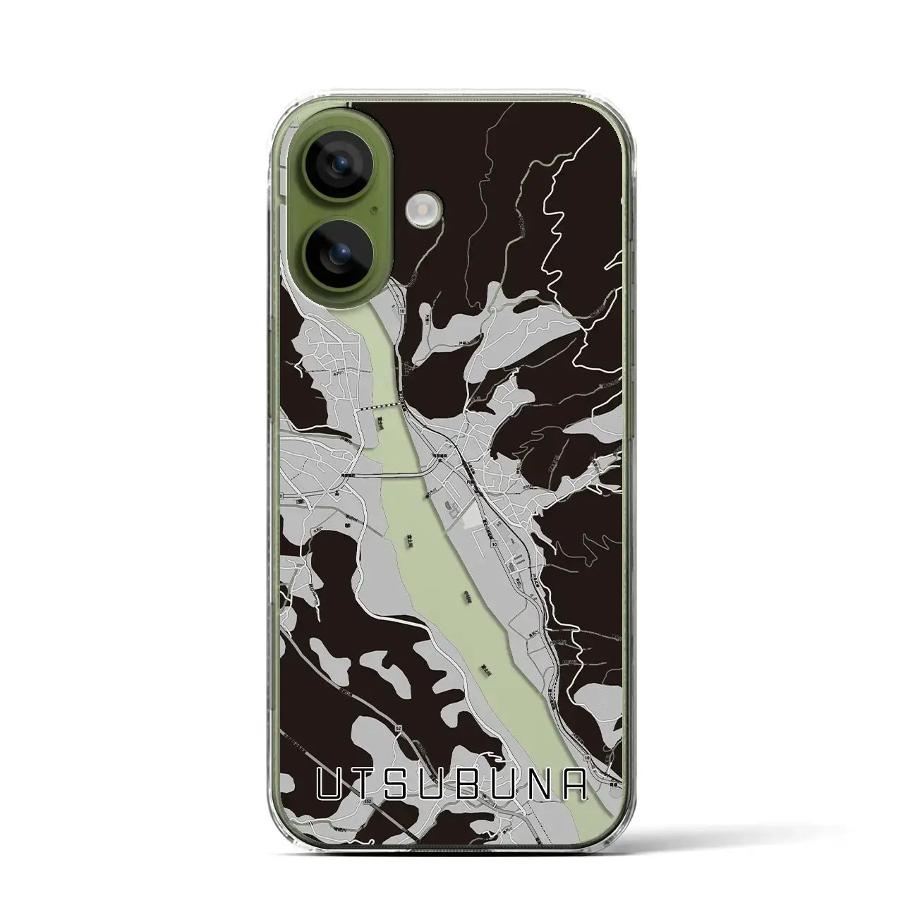 【内船（山梨県）】地図柄iPhoneケース（クリアタイプ）