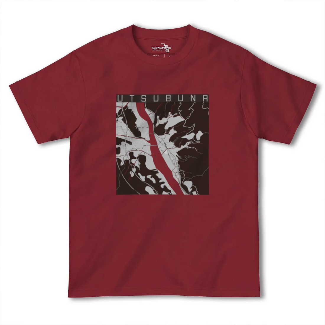 【内船(山梨県)】地図柄ヘビーウェイトTシャツ