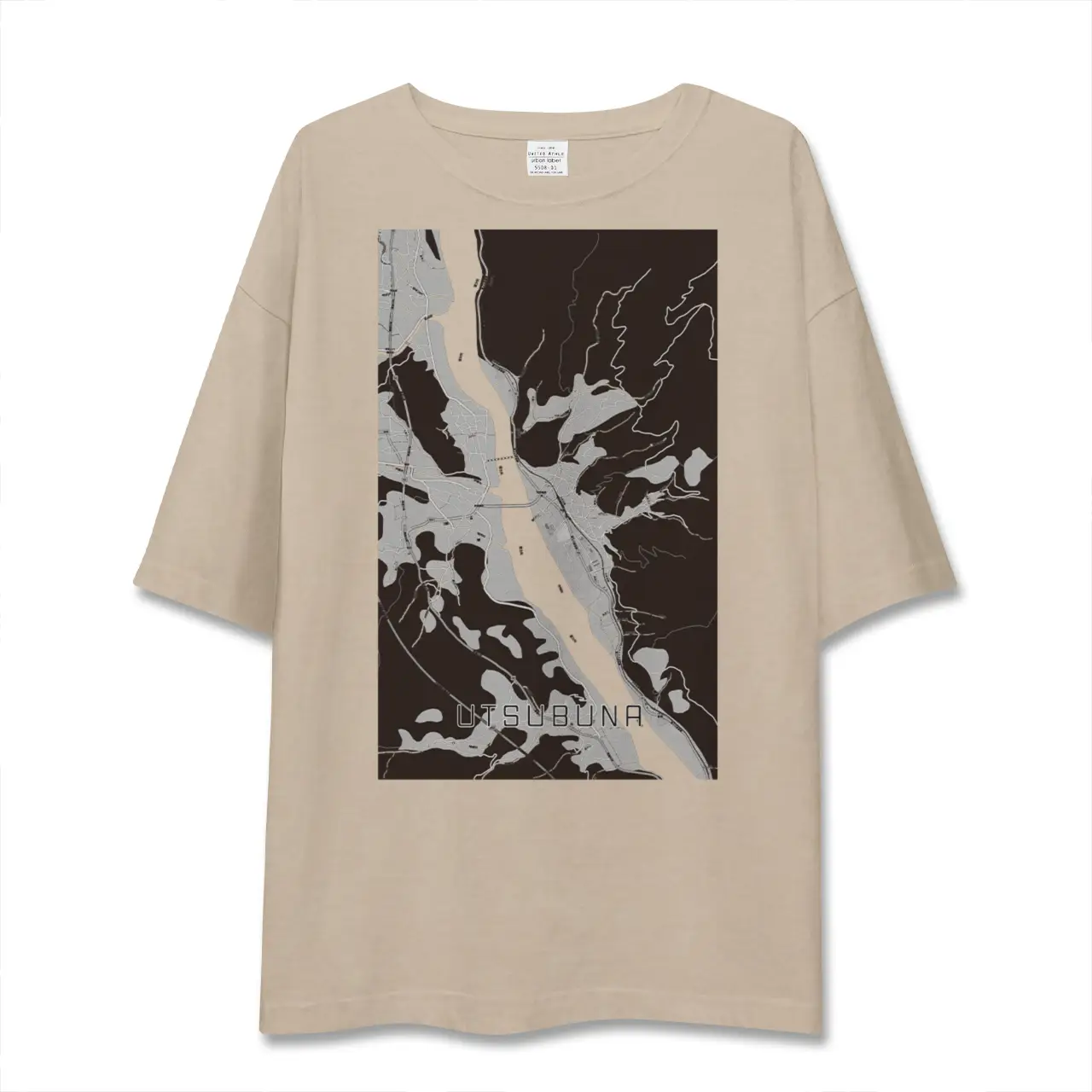 【内船（山梨県）】地図柄ビッグシルエットTシャツ