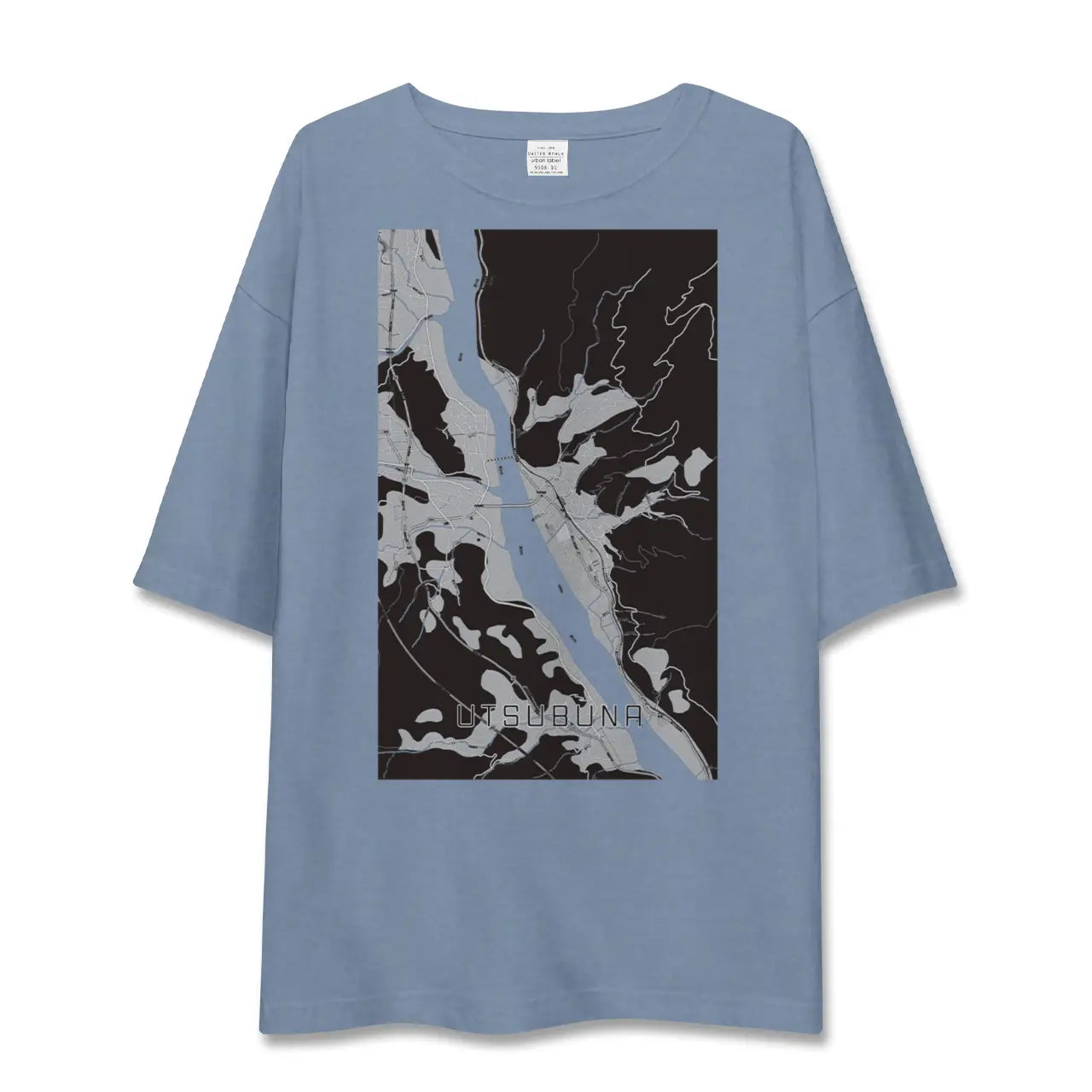 【内船（山梨県）】地図柄ビッグシルエットTシャツ