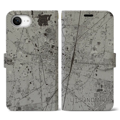 【宇都宮（栃木県）】地図柄iPhoneケース（手帳タイプ）