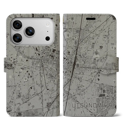 【宇都宮（栃木県）】地図柄iPhoneケース（手帳タイプ）