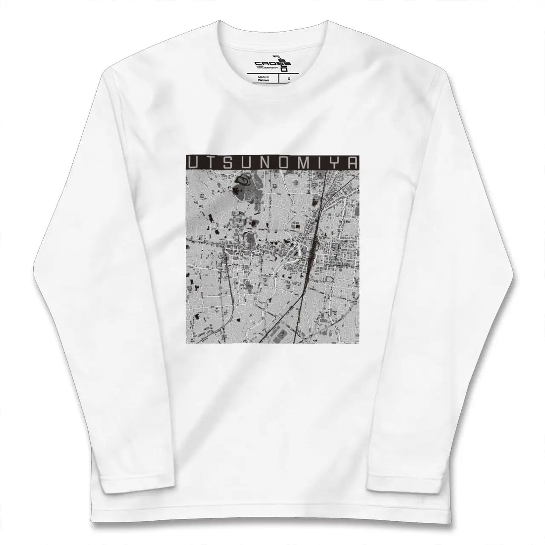 【宇都宮（栃木県）】地図柄ロングスリーブTシャツ