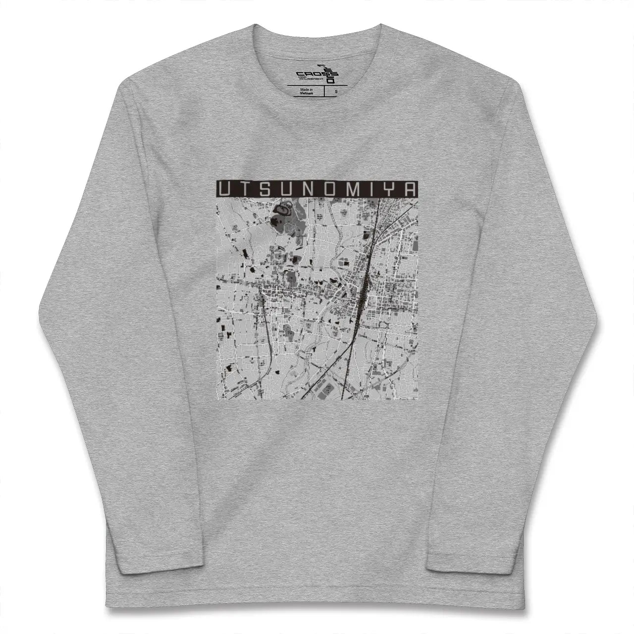 【宇都宮（栃木県）】地図柄ロングスリーブTシャツ