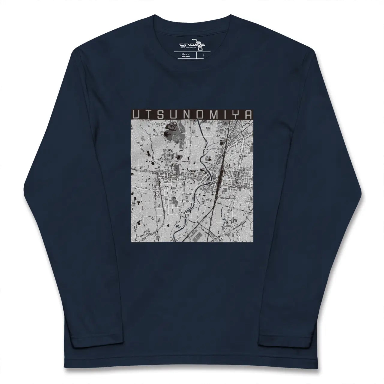 【宇都宮（栃木県）】地図柄ロングスリーブTシャツ