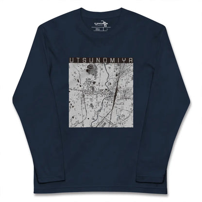 【宇都宮（栃木県）】地図柄ロングスリーブTシャツ