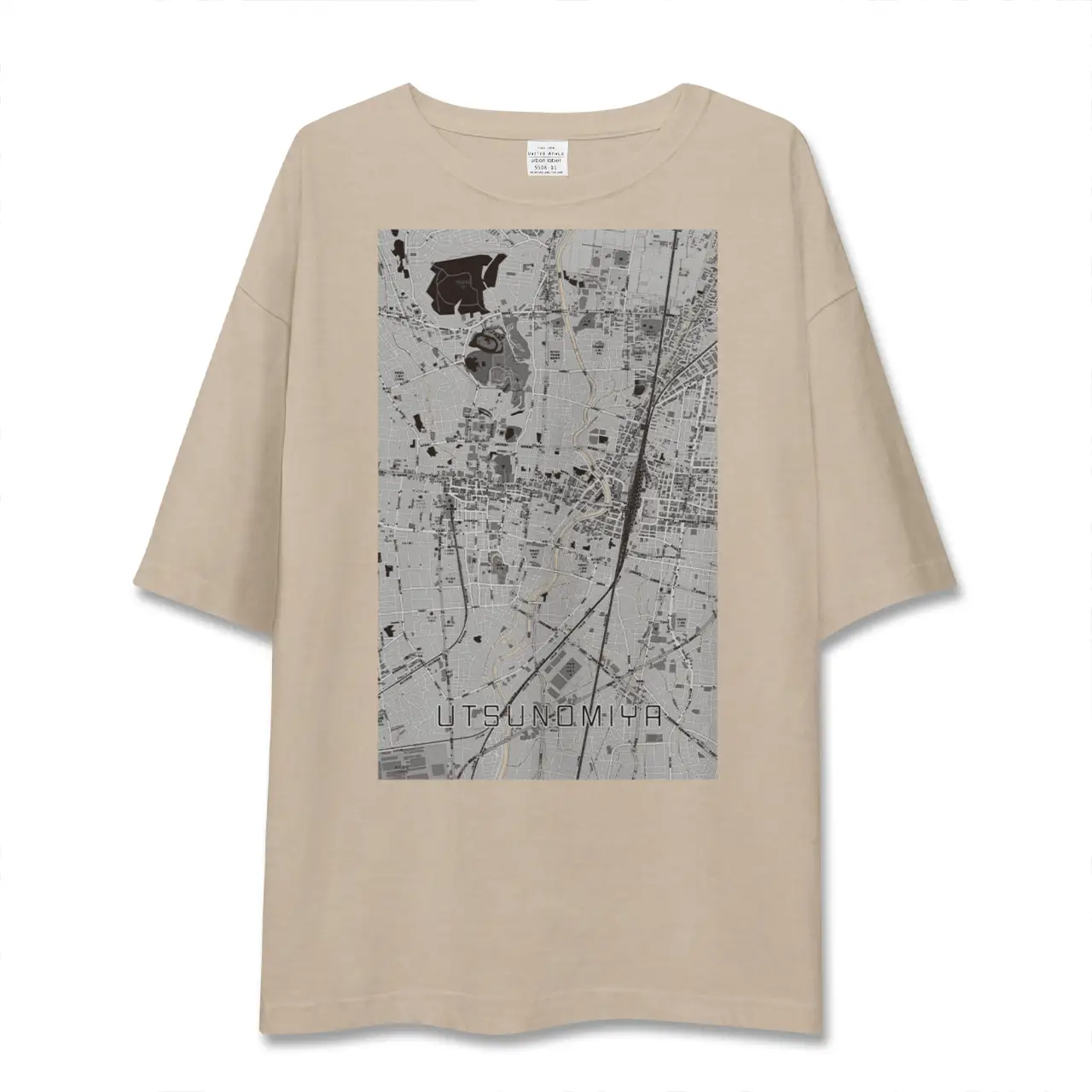 【宇都宮（栃木県）】地図柄ビッグシルエットTシャツ