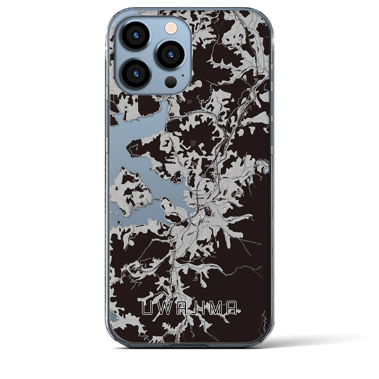 【宇和島（愛媛県）】地図柄iPhoneケース（クリアタイプ）