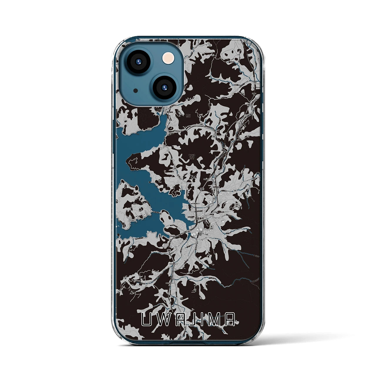 【宇和島（愛媛県）】地図柄iPhoneケース（クリアタイプ）