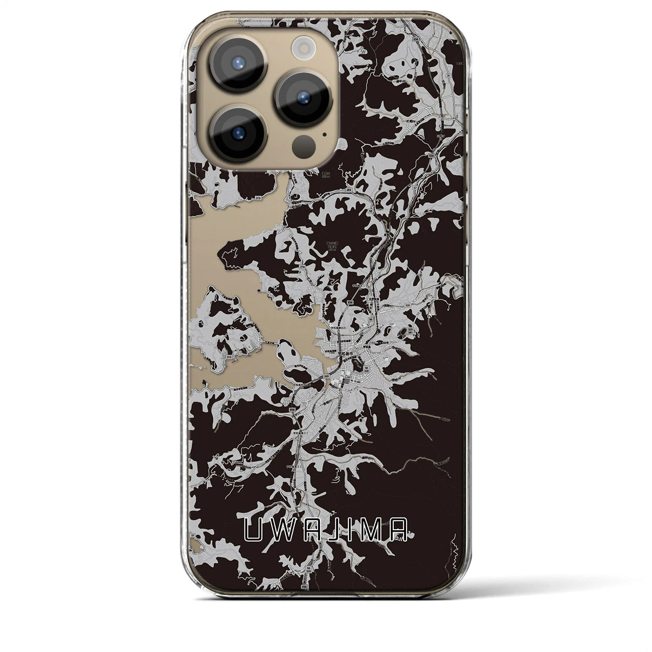 【宇和島（愛媛県）】地図柄iPhoneケース（クリアタイプ）