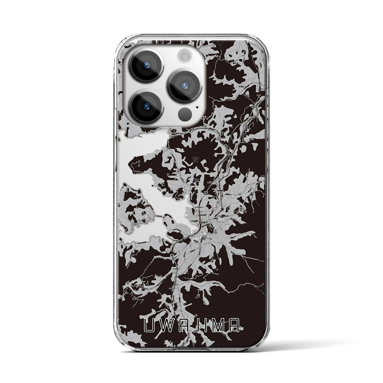 【宇和島（愛媛県）】地図柄iPhoneケース（クリアタイプ）