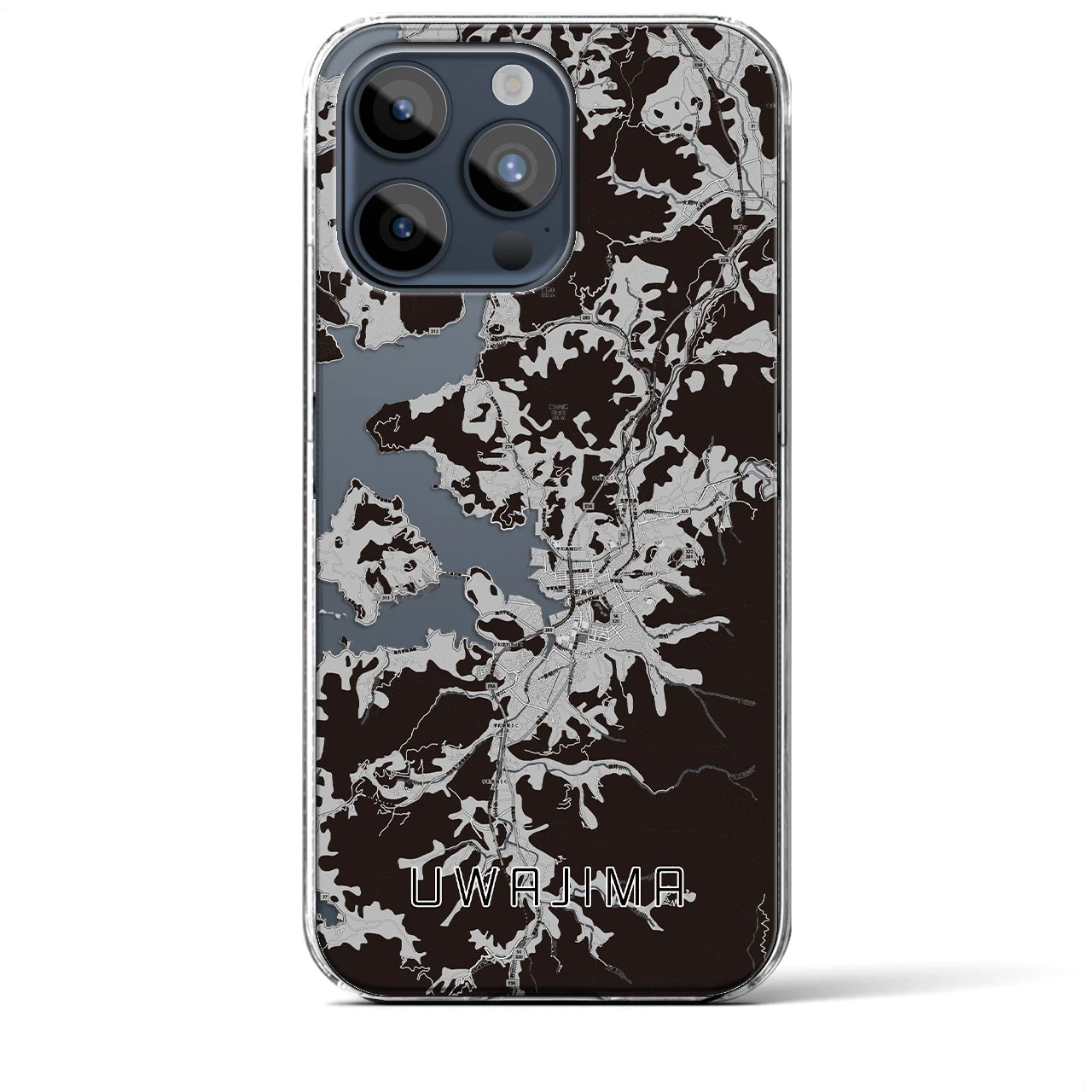【宇和島（愛媛県）】地図柄iPhoneケース（クリアタイプ）