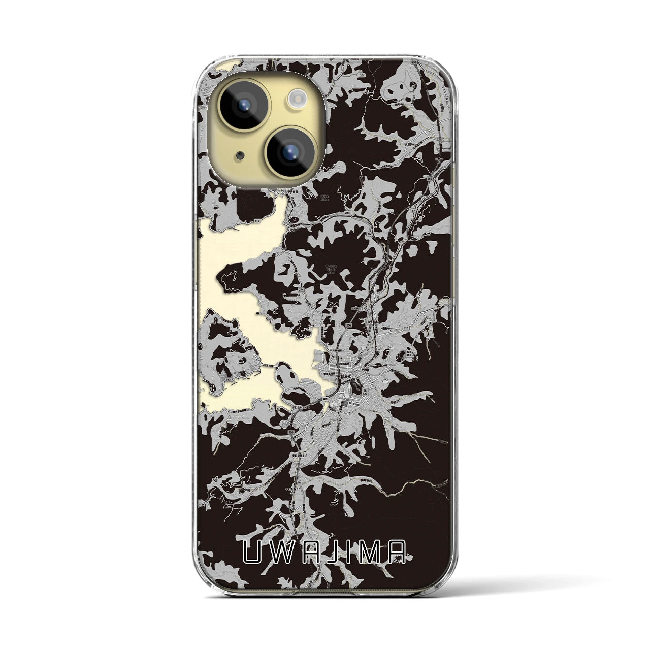 【宇和島（愛媛県）】地図柄iPhoneケース（クリアタイプ）
