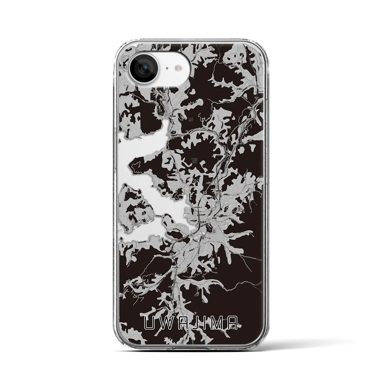 【宇和島（愛媛県）】地図柄iPhoneケース（クリアタイプ）