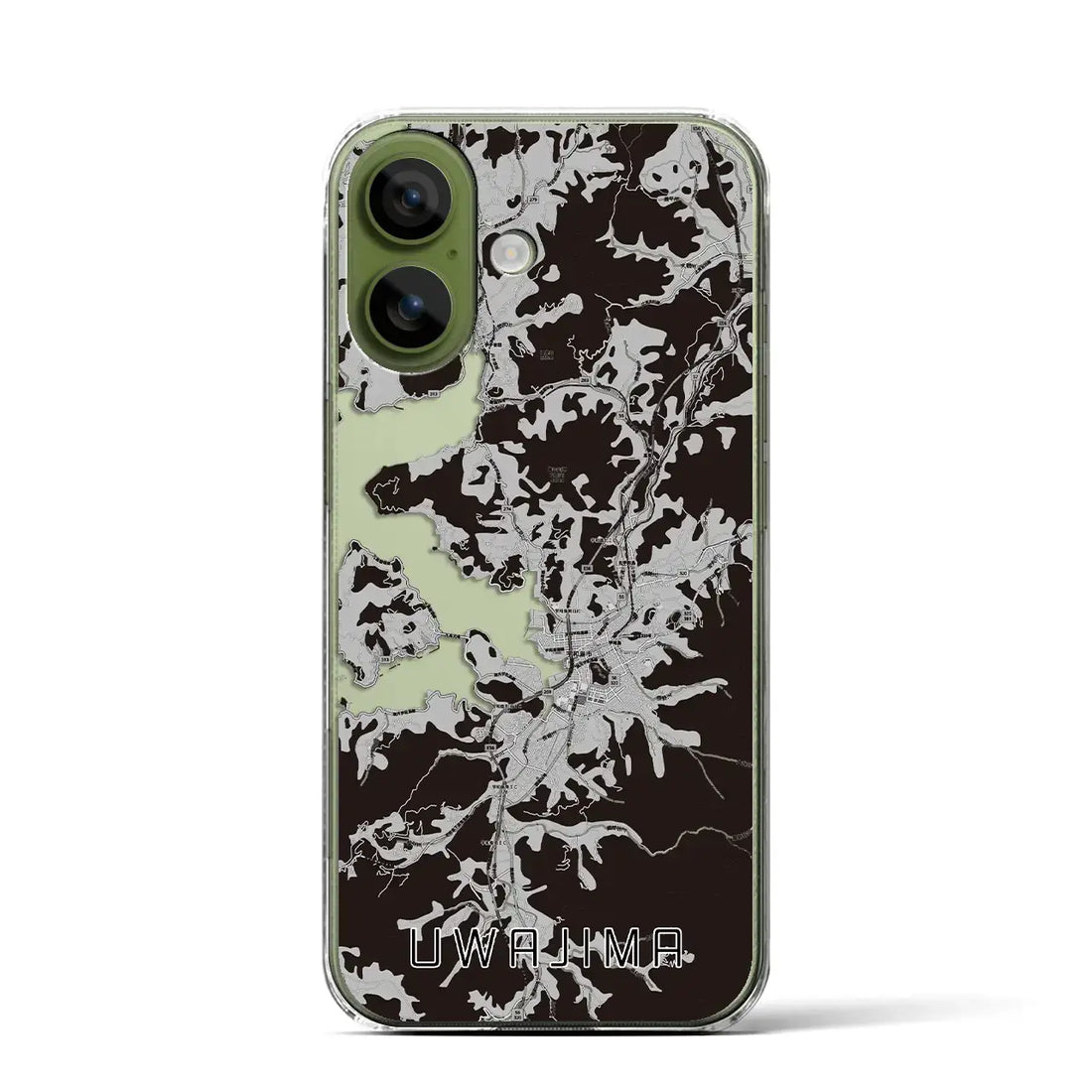 【宇和島（愛媛県）】地図柄iPhoneケース（クリアタイプ）モノトーン・iPhone 17 Pro Max 用