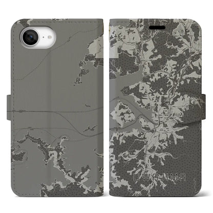 【宇和島（愛媛県）】地図柄iPhoneケース（手帳タイプ）