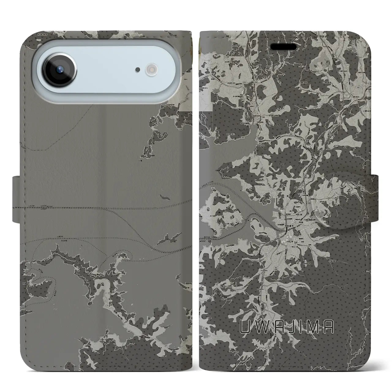 【宇和島（愛媛県）】地図柄iPhoneケース（手帳タイプ）