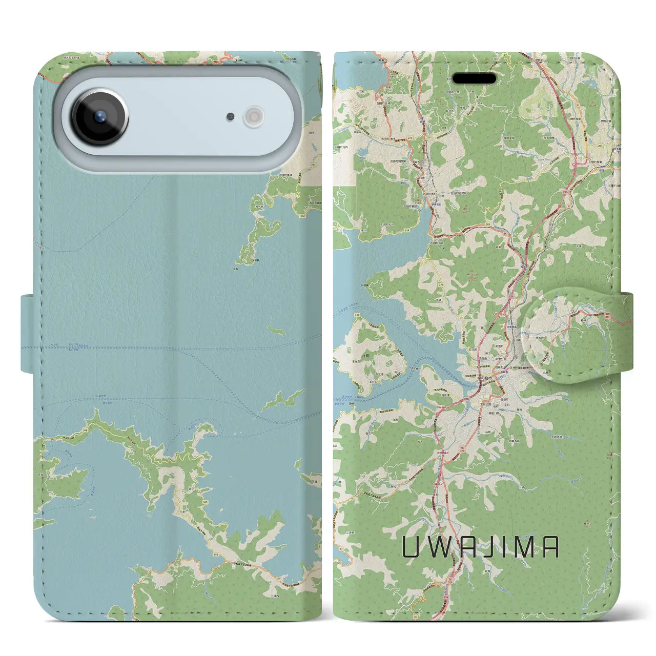 【宇和島（愛媛県）】地図柄iPhoneケース（手帳タイプ）