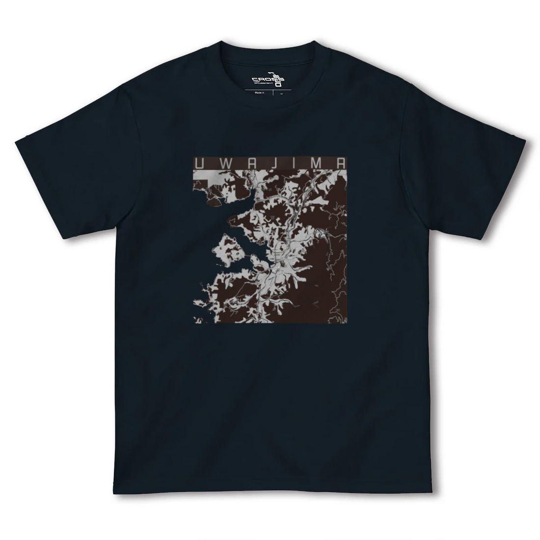 【宇和島(愛媛県)】地図柄ヘビーウェイトTシャツ