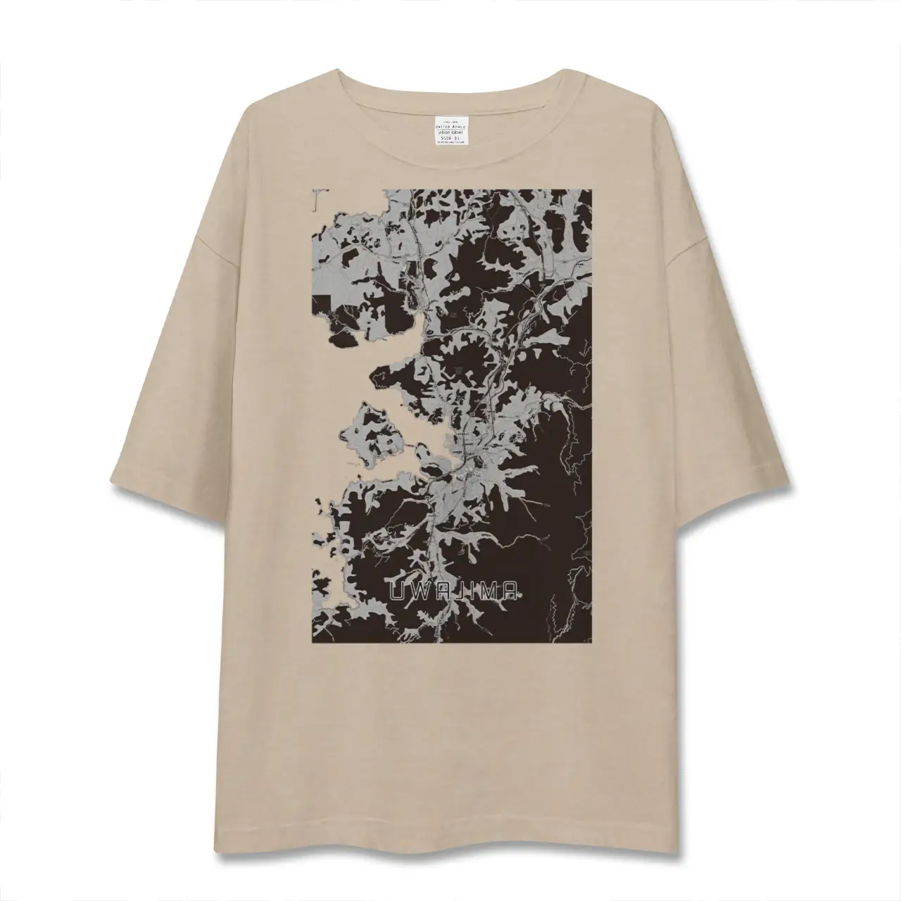 【宇和島（愛媛県）】地図柄ビッグシルエットTシャツ