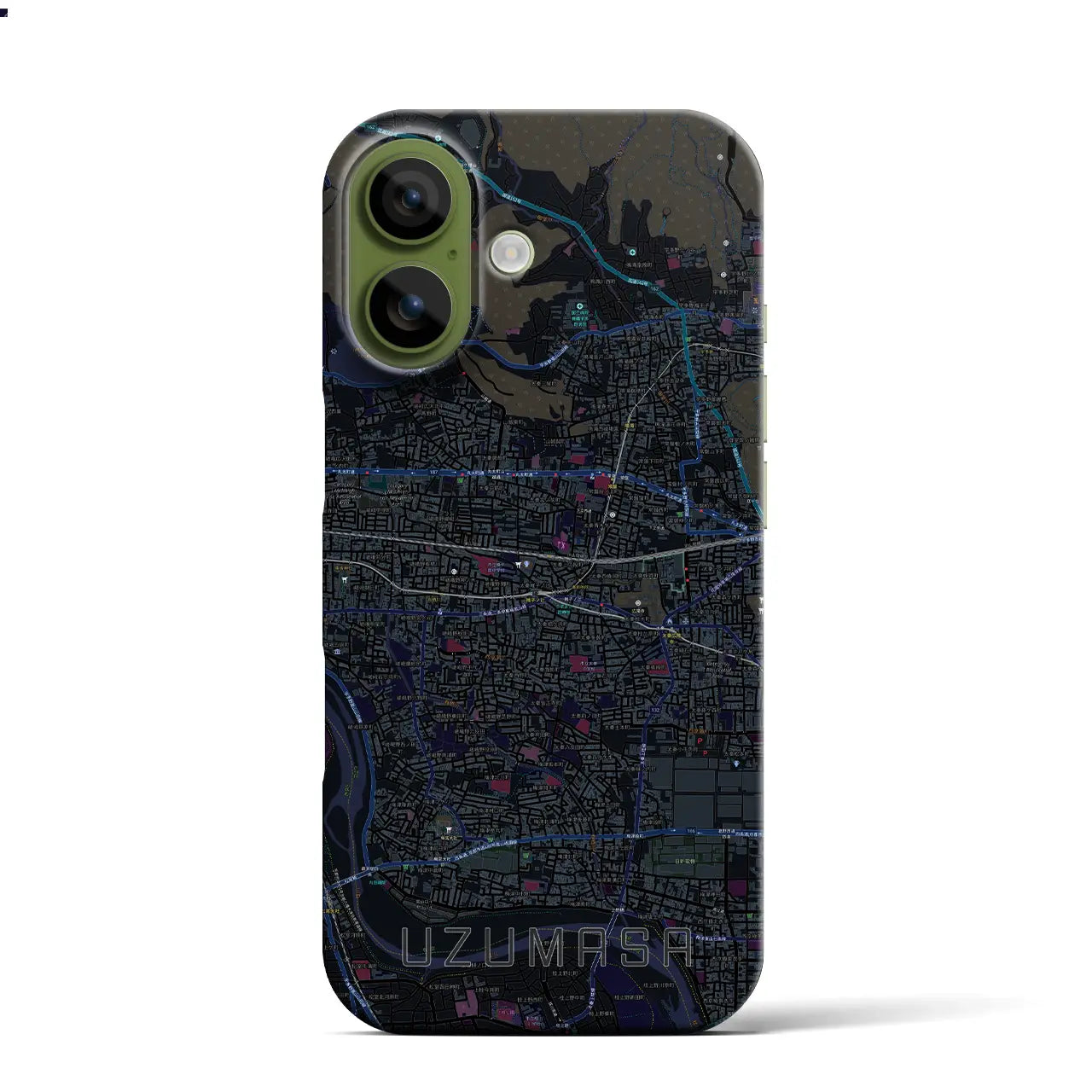 【太秦（京都府）】地図柄iPhoneケース（バックカバータイプ）