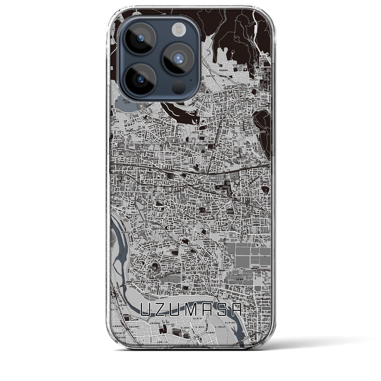 【太秦（京都府）】地図柄iPhoneケース（クリアタイプ）