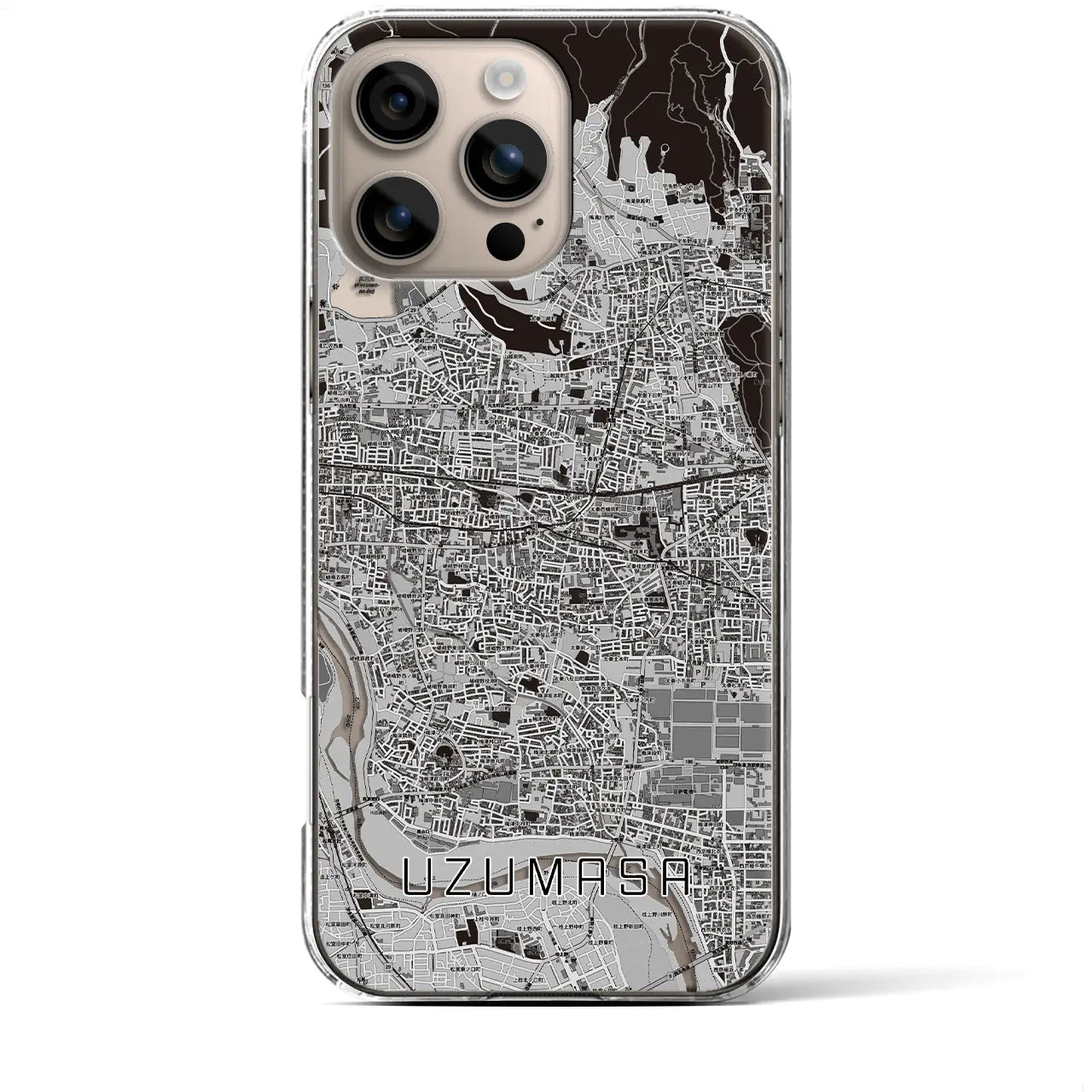【太秦（京都府）】地図柄iPhoneケース（クリアタイプ）
