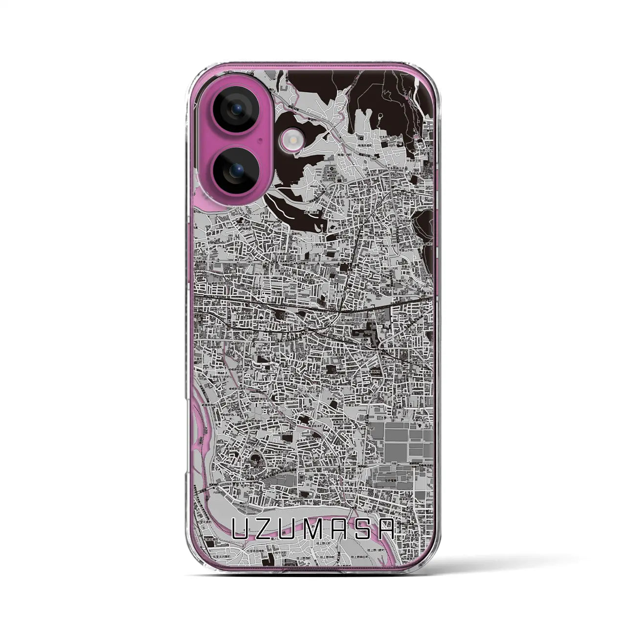【太秦（京都府）】地図柄iPhoneケース（クリアタイプ）