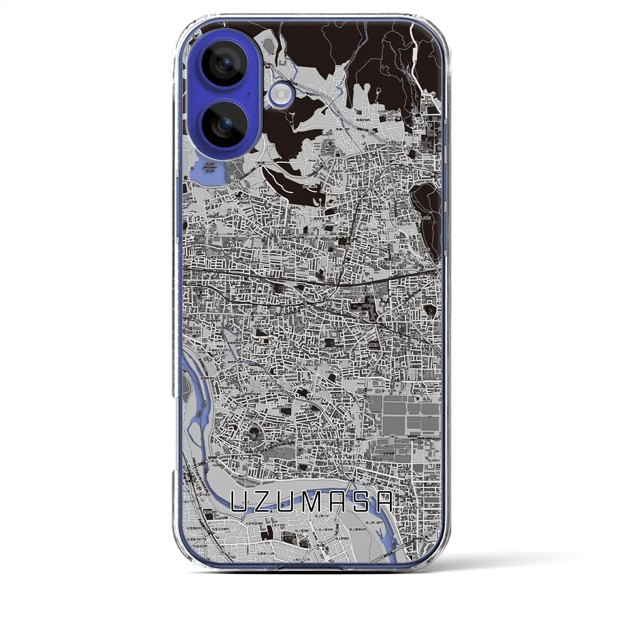 【太秦（京都府）】地図柄iPhoneケース（クリアタイプ）