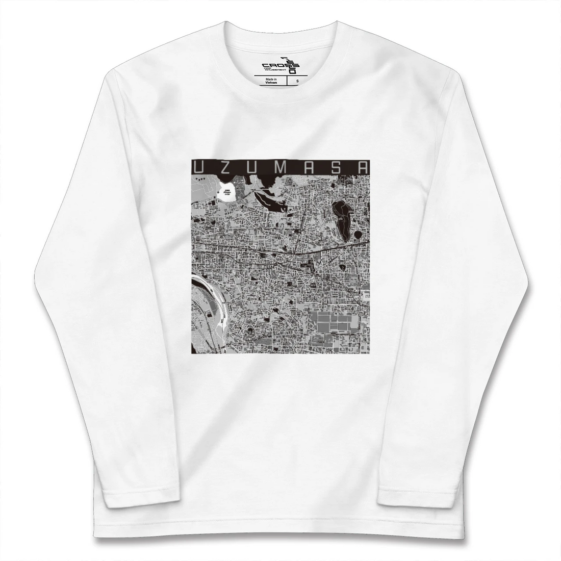 【太秦(京都府)】地図柄ロングスリーブTシャツ