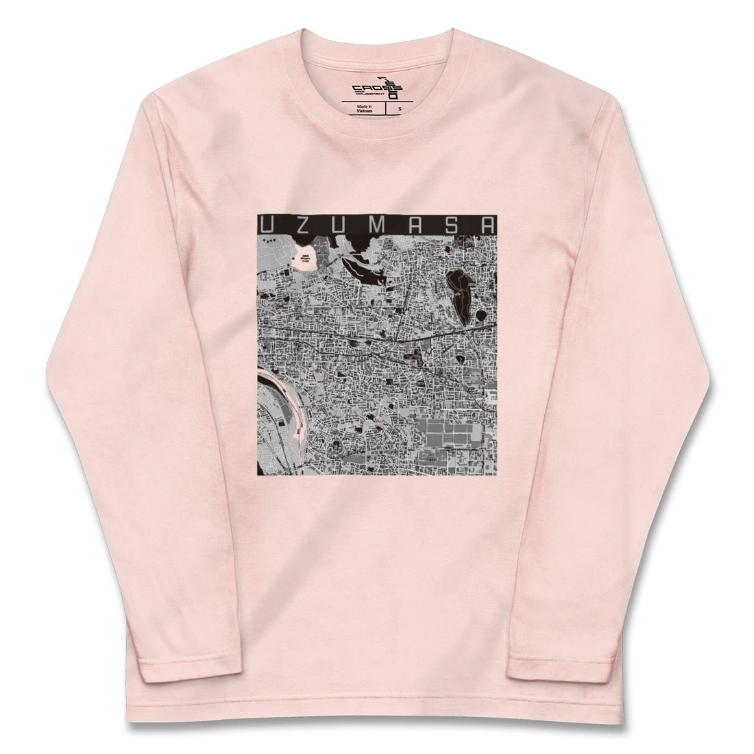 【太秦（京都府）】地図柄ロングスリーブTシャツ