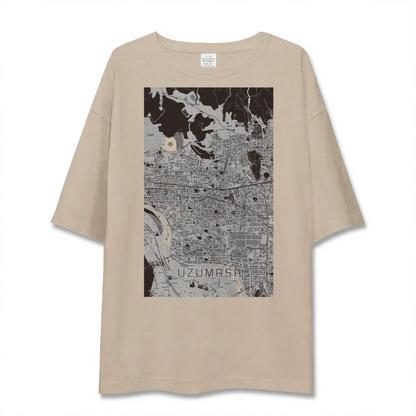【太秦（京都府）】地図柄ビッグシルエットTシャツ