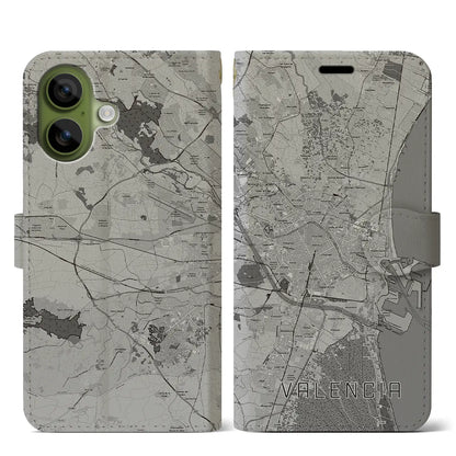 【バレンシア（スペイン）】地図柄iPhoneケース（手帳タイプ）