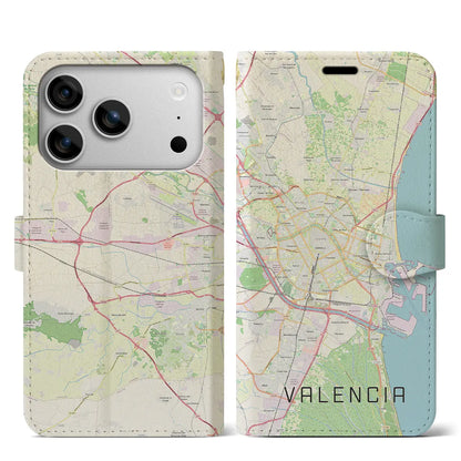 【バレンシア（スペイン）】地図柄iPhoneケース（手帳タイプ）