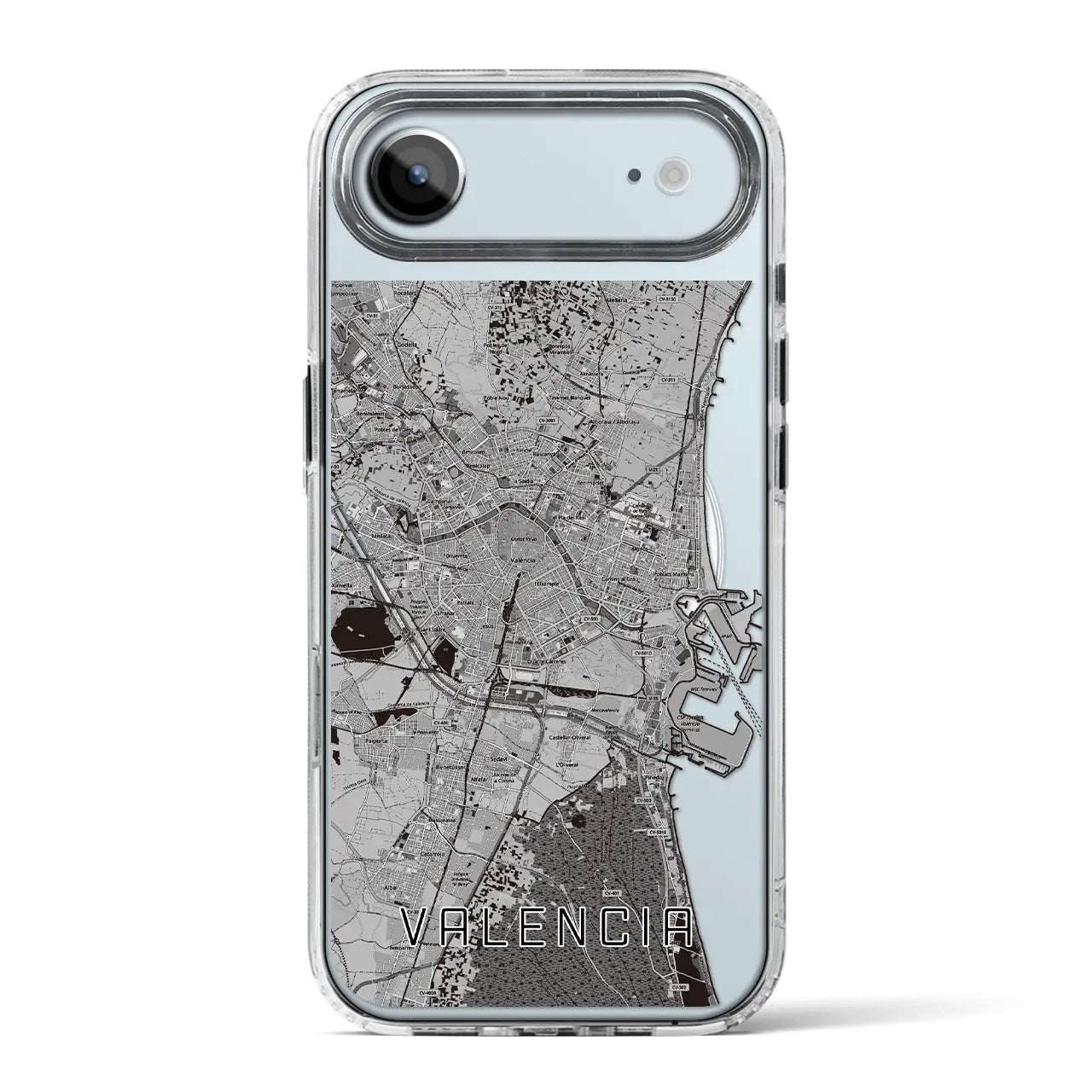 【バレンシア（スペイン）】地図柄iPhoneケース（MagSafeタイプ）