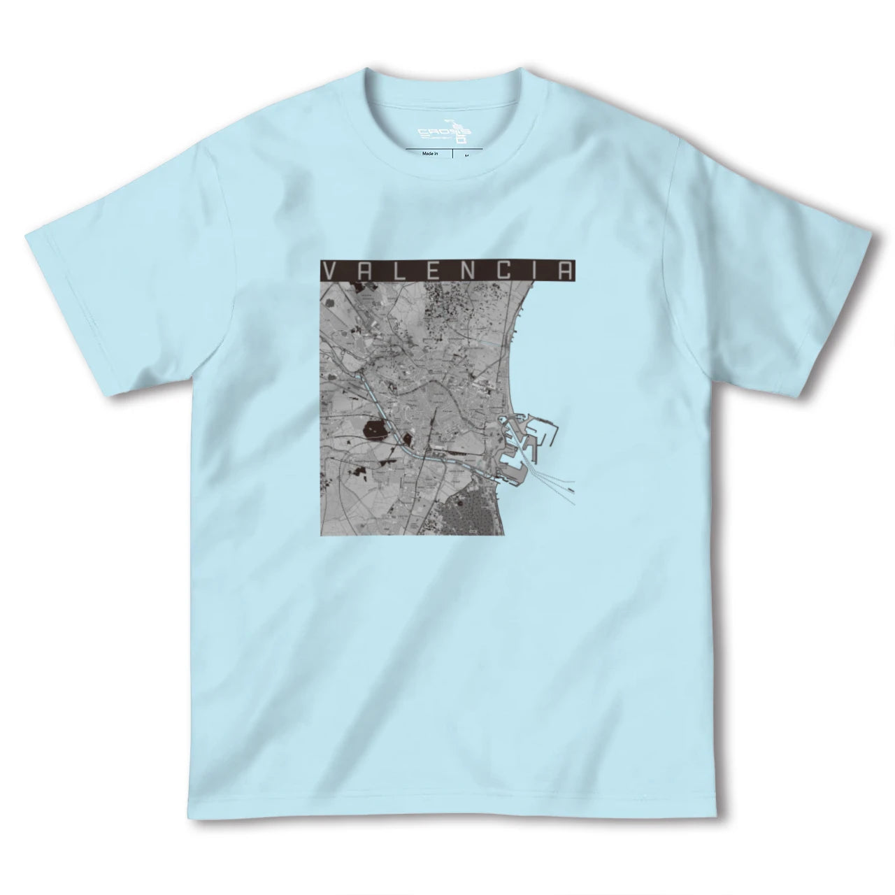 【バレンシア（スペイン）】地図柄ヘビーウェイトTシャツ