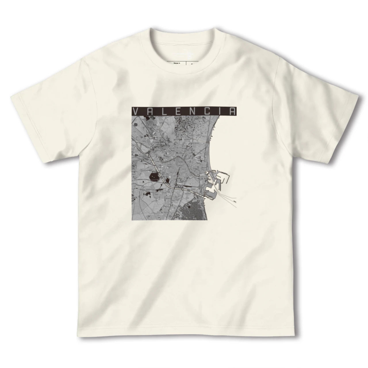 【バレンシア（スペイン）】地図柄ヘビーウェイトTシャツ