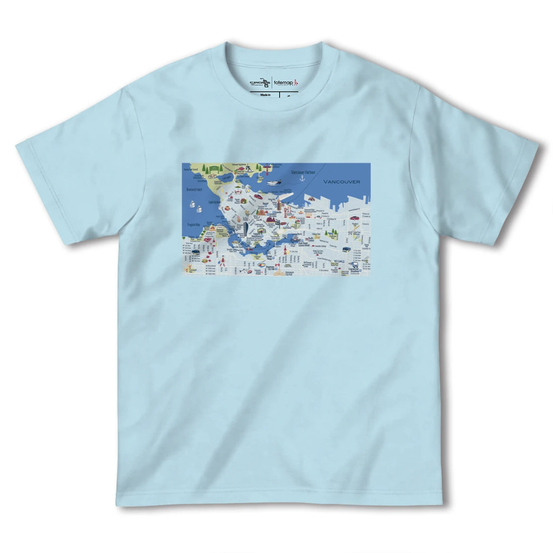 【バンクーバー(カナダ)】イラストマップTシャツ