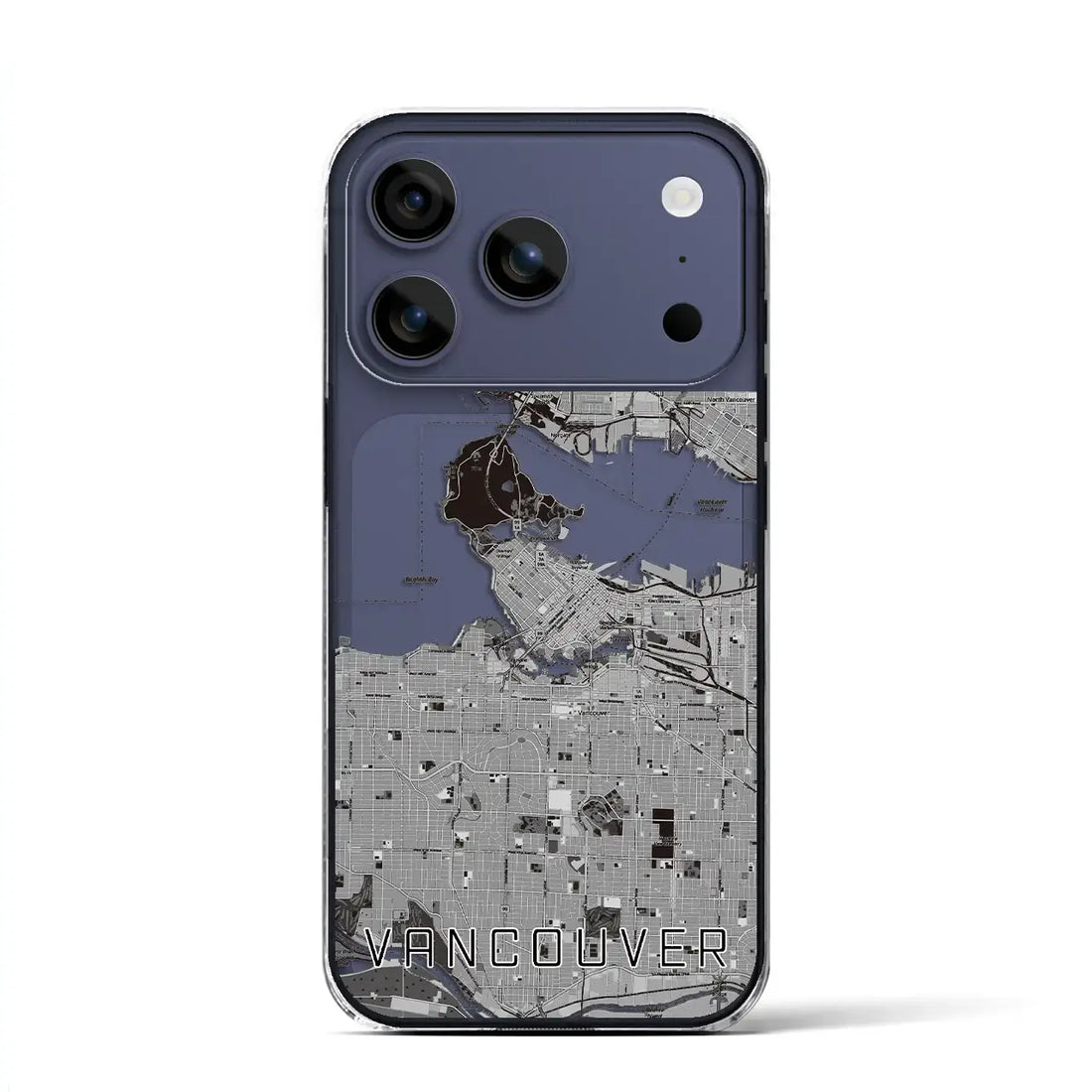 【バンクーバー（カナダ）】地図柄iPhoneケース（クリアタイプ）