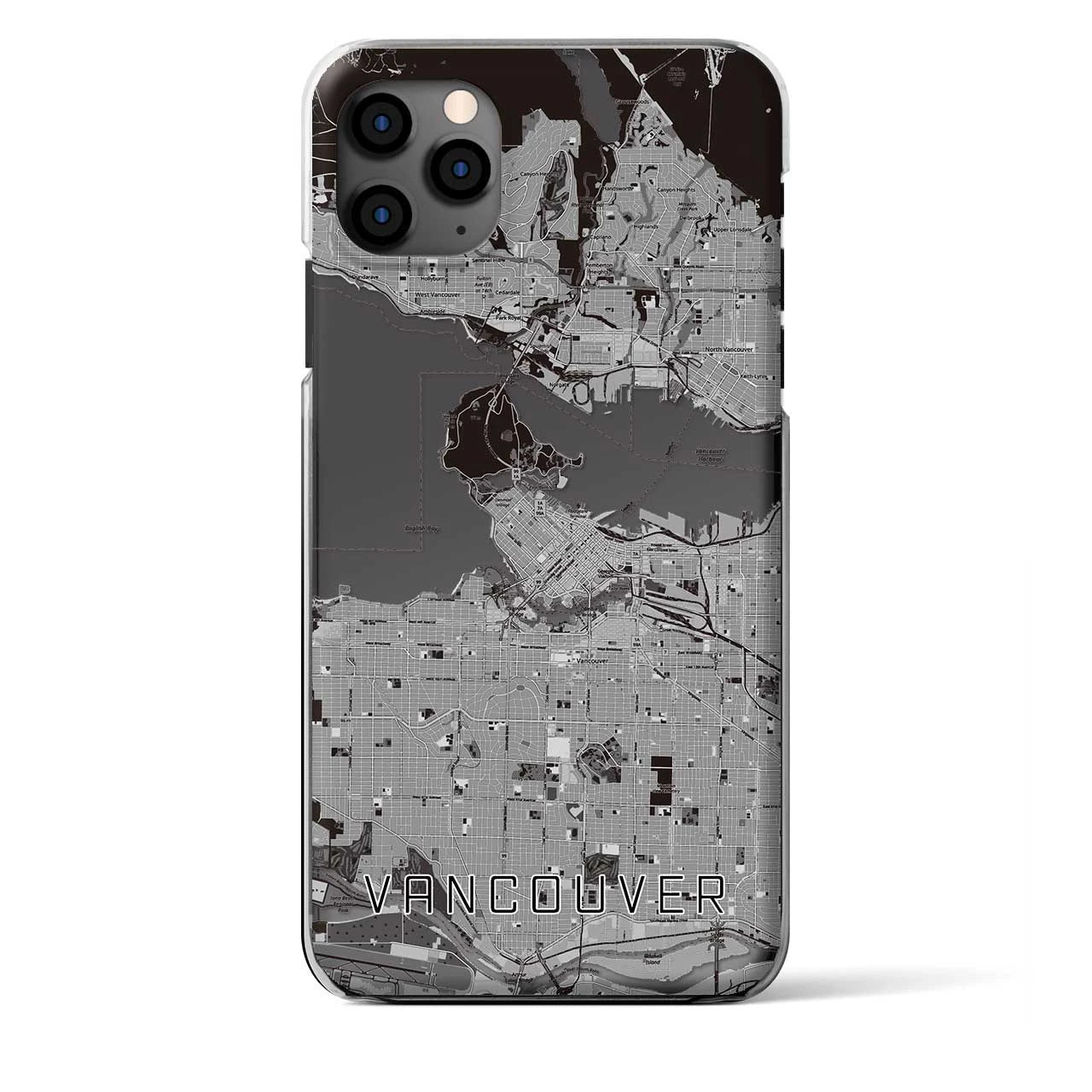 【バンクーバー（カナダ）】地図柄iPhoneケース（クリアタイプ）