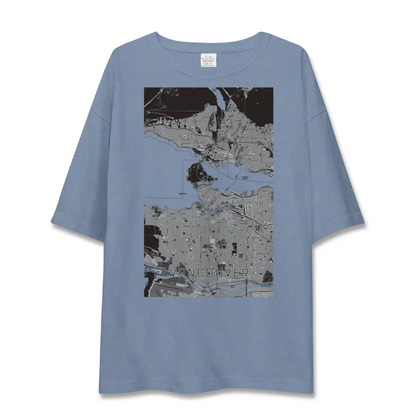 【バンクーバー（カナダ）】地図柄ビッグシルエットTシャツ