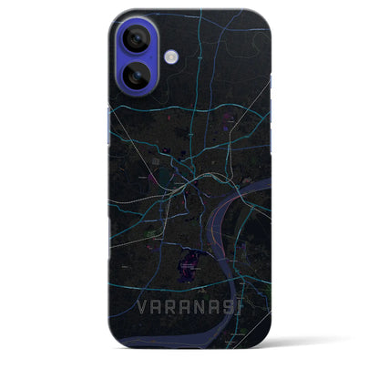 【ヴァーラーナシー（インド）】地図柄iPhoneケース（バックカバータイプ）