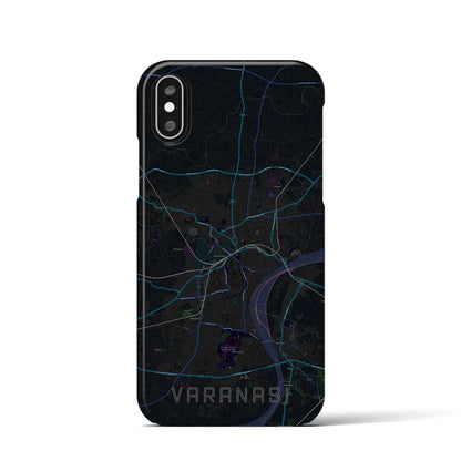 【ヴァーラーナシー（インド）】地図柄iPhoneケース（バックカバータイプ）