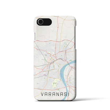 【ヴァーラーナシー（インド）】地図柄iPhoneケース（バックカバータイプ）