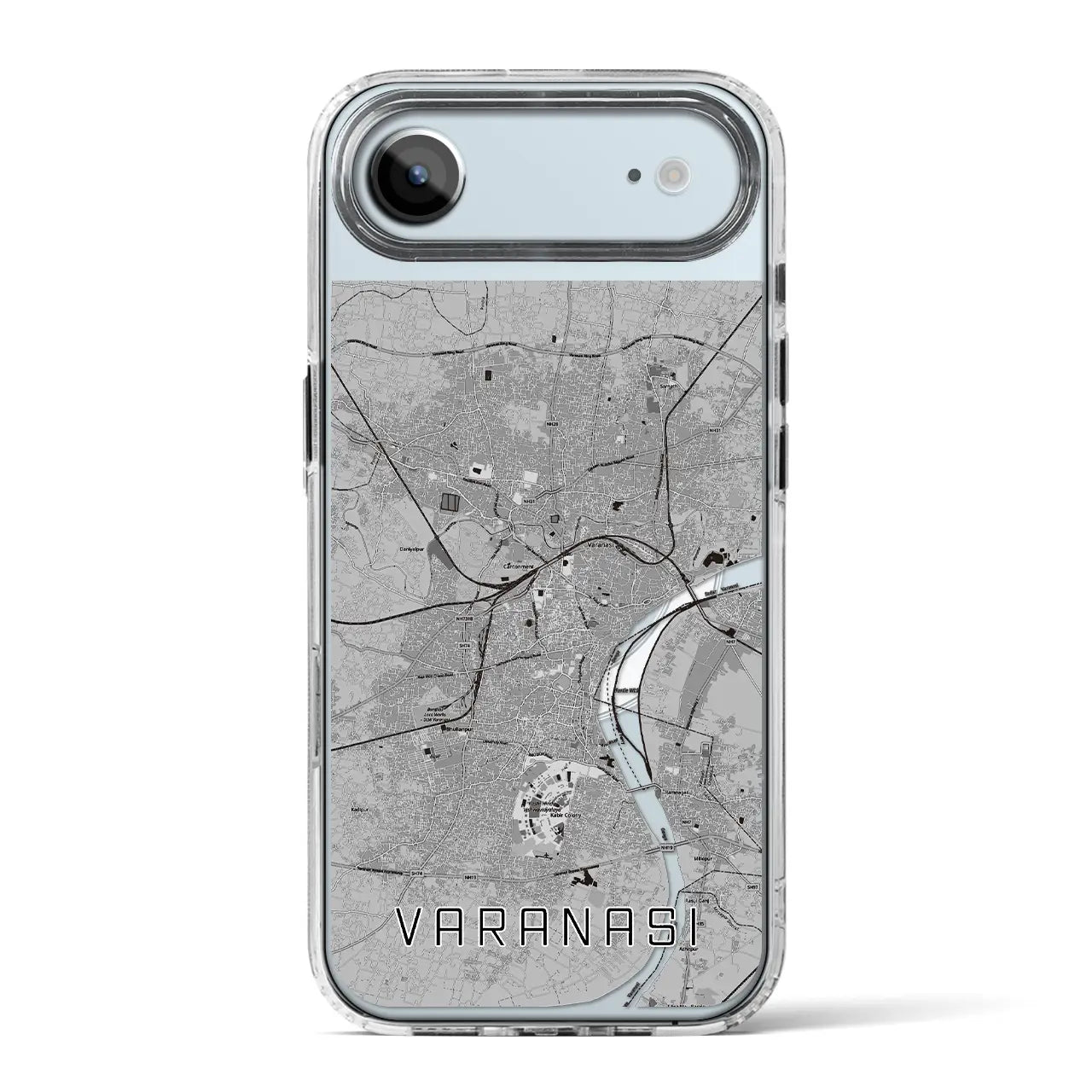 【ヴァーラーナシー（インド）】地図柄iPhoneケース（MagSafeタイプ）